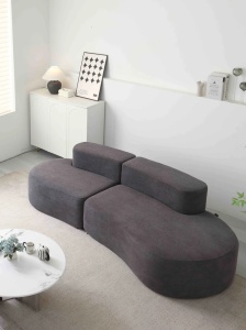 Canapea Premium Monarch HD Foam, 240 x 100 x 62 cm - Gri Inchis - Img 3