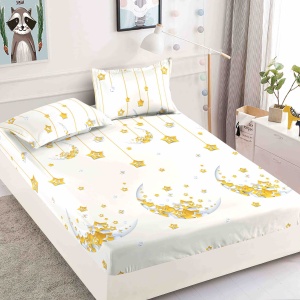 Husa de pat cu elastic 180x200cm + 2 fete de perna