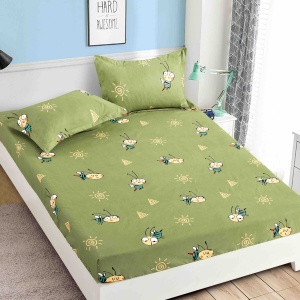 Husa de pat cu elastic 90x200cm + 2 fete de perna, pat single