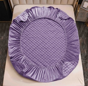 Husa tip topper din catifea 180x200cm + 2 fete de perna - Img 2