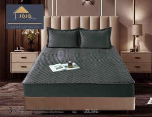 Husa tip topper din catifea 180x200cm + 2 fete de perna - Img 4