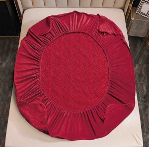 Husa tip topper din catifea 180x200cm + 2 fete de perna - Img 2