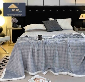 Patura cocolino cu bordura alba 200x230, textura soft
