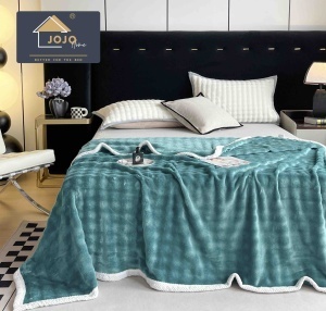 Patura cocolino cu bordura alba 200x230, textura soft