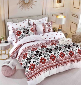 Set lenjerie de pat 1 persoana, 4 piese, cearceaf fara elastic 155x230cm