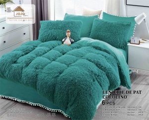 Set lenjerie de pat cocolino fluffy, 6 piese