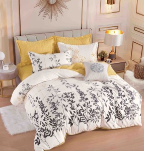 Set lenjerie de pat dublu, 6 piese