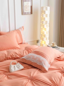 Set lenjerie de pat premium, cu inimioare brodate, 6 piese - Img 7