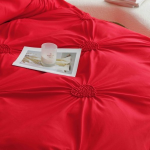 Set lenjerie de pat premium, cu inimioare brodate, 6 piese - Img 6
