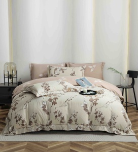 Set lenjerie de pat premium, în cutie cadou, 6 piese, cu elastic