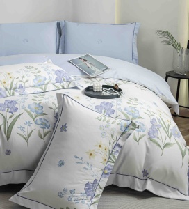 Set lenjerie de pat premium, în cutie cadou, 6 piese, cu elastic - Img 2