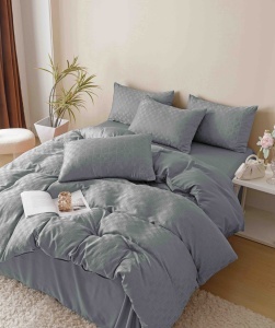 Set lenjerie pat dublu Jacquard, 6 piese - Img 5