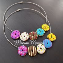 Colier "Donuts Party" – Bijuterie Handmade cu Gogoși Colorate