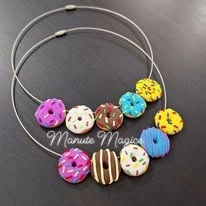 Colier "Donuts Party" – Bijuterie Handmade cu Gogoși Colorate
