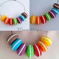 Colier "Macarons" – Bijuterie Handmade Colorată și ''Delicioasă'' - Img 2