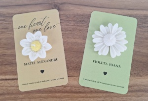 🌼 Mărturie lumânare parfumata pe suport cartonat - Img 2