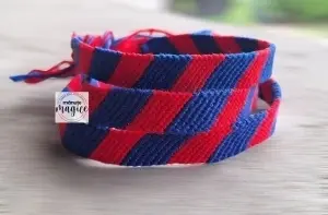 🔵🔴 Brățară împletită manual – lucrată nod cu nod 🔴🔵