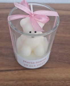 🧸 Marturie lumânare parfumată cu ursulet🧸 - Img 2