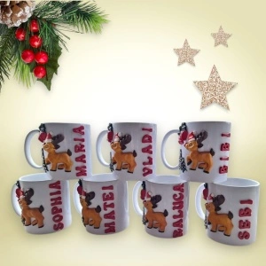 Cană de Crăciun cu ren – Cadoul perfect pentru cei mici 🎄🦌
