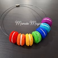 Colier "Macarons" – Bijuterie Handmade Colorată și ''Delicioasă'' - Img 3