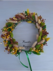 Coroniță din flori uscate pentru festivități – Standard - Img 2