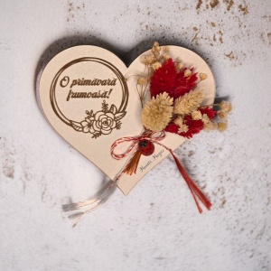 Mărțișor decorativ cu magnet – „O primăvară frumoasă!” - Img 2