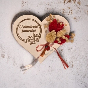 Mărțișor decorativ cu magnet – „O primăvară frumoasă!” - Img 2