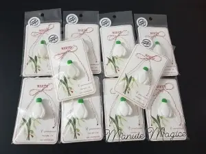 Mărțișor ghiocel, lucrat manual din lut polimeric 🌿 - Img 2