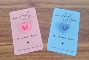 💖 Marturie lumânare parfumata în formă de inimă pe suport cartonat💖