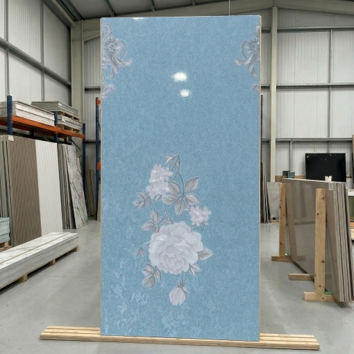Placă Decorativă Model Turquoise Floral Vintage cu Dublu Click 2.80m - Img 1