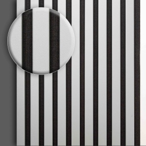 Panou Riflaj Decorativ MDF Gri Deschis, 2.8m x 0.60m x 9mm