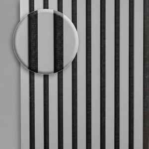 Panou Riflaj Decorativ MDF Gri Mat, 2.8m x 0.60m x 9mm