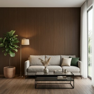 Placă Decorativă Model Chocolate Walnut cu Dublu Click 2.80m - Img 2