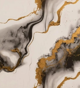 Placă PVC Decorativă Model Golden Smoke Art H 2.4 m x L 1.22 m Grosime 2.5mm - Img 3