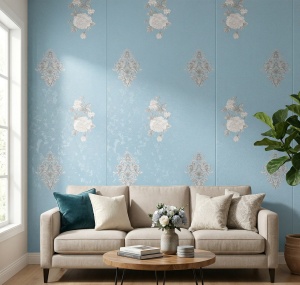 Placă Decorativă Model Turquoise Floral Vintage cu Dublu Click 2.80m - Img 2