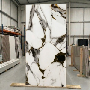 Placă PVC Decorativă Model Marquina 2.4m x 1.22m Grosime 2.5mm