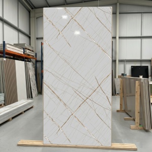 Placă PVC Decorativă Model Arctic Storm Marble 2.8 m x 1.22 m Grosime 2.5 mm