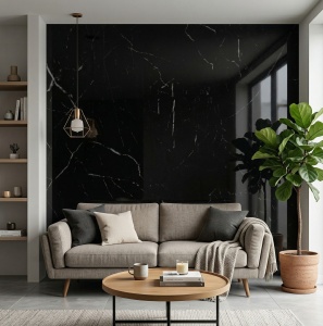 Placă PVC Decorativă Model Midnight Marble 2.4m x 1.22m, Grosime 2.5mm - Img 2