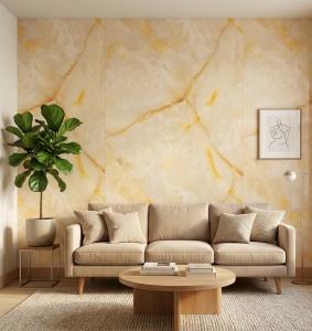 Placă PVC Onix Galben Gold 1.22 x 2.4 m, Grosime 2.5 mm - Img 2