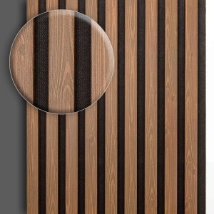 Panou Riflaj Decorativ MDF Nuc Natural, 2.8m x 0.60m x 9mm