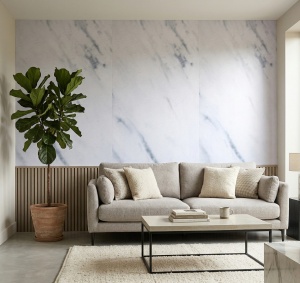 Placă PVC Aspect Marmură Albă Carrara 2.4 m x 1.22 m Grosime 2.5 mm - Img 2