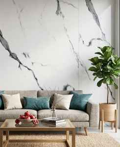 Placă PVC Decorativă Model Calacatta Ice 2.4 m x 1.22 m Grosime 2.5 mm - Img 2