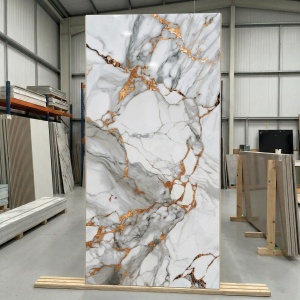 Placă PVC Decorativă Model Golden Drop 2.44m x 1.22m