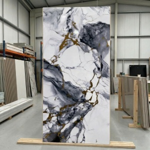 Placă PVC Decorativă Model Golden Storm 2.44m x 1.22m