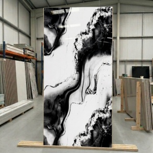 Placă PVC Decorativă Model Monochrome Ink Flow 1.22 x 2.4 m Grosime 2.5 mm