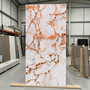 Placă PVC Marmură Amber Onyx 1.22 x 2.4 m Grosime 2.5 mm
