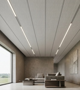 Placă Decorativă Tavan Model Wave Silver Line cu Dublu Click 2.80m - Img 2