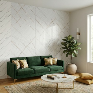 Placă PVC Decorativă Model Arctic Storm Marble 2.8 m x 1.22 m Grosime 2.5 mm - Img 2