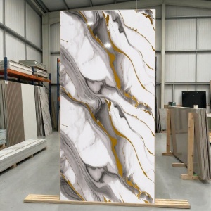 Placă PVC Decorativă Model Calacatta Gold Fusion 1.22 x 2.4 m Grosime 2.5 mm
