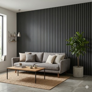 Riflaj Premium MDF Concrete Grey 2.8m x 0.60m x 13 mm - Img 2